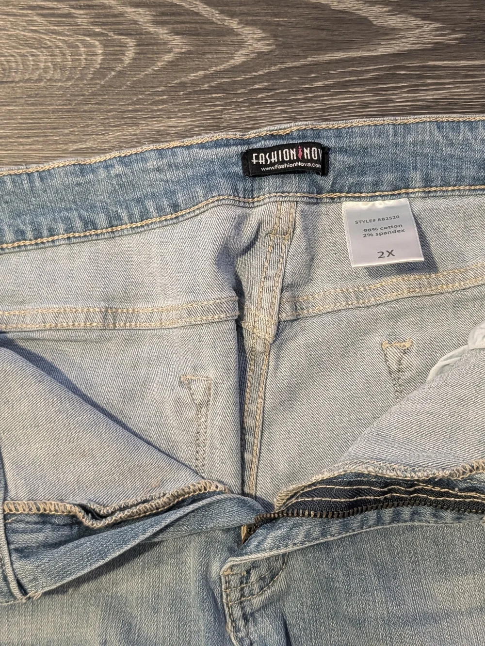 Light Wash Patch Skinny Jeans